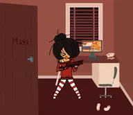 angry artist:lowercaselambda crossbow kruidnoten maya meta:general_fanart milktag_(minor) mymy voc_flag weapon // 4472x3864 // 405KB