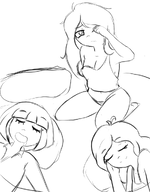 coco drooling hair_down maya meta:general_fanart mymy pillow rubbing_eye sisa sleeping tired unknown_artist // 800x1024 // 278KB