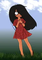 artist:lidlyarts bracelet dress flowers grass hair_down hands_together happy high_heels long_hair looking_up maya meta:general_fanart standing // 848x1200 // 112KB