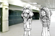 artist:yosack_jaki bandana boot boots bot columbine drawing dylan_klebold earring eric_harris eyelashes freckles grim_(artstyle) kiki lights locker lockers looking_forward mass_shooter meta:rijkskunst mymy niggerwiggle school skirt smile smiling striped_shirt tie // 1963x1309 // 872KB