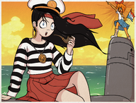 artist:aidanisl8 kiki looking_at_viewer meta:general_fanart mymy pipe sea submarine voc_flag // 2530x1920 // 5.0MB