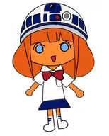 artist:colarikal blue_eyes bow meta:general_fanart mymy orange_hair r2d2 single_color_background single_colour_background skirt white_background white_void // 1080x1350 // 59KB