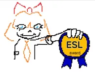 award blue_eyes bow english_text esl holding_award holding_object meta:general_fanart mymy orange_hair text tie unknown_artist white_void // 1080x816 // 23KB