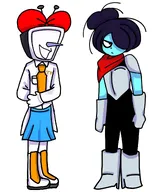 bow crossover maya meta:general_fanart mymy skirt tagme tie white_void // 1576x1877 // 189KB