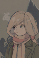 ai cigarette coco scarf sisa smoke smoking // 512x768 // 779KB