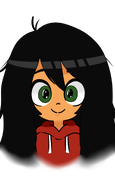 :) artist:maud-fal black_hair glee green_eyes happy hoodie maya meta:general_fanart no_background smile smiling stary_eyes transparent_background // 768x1280 // 195KB