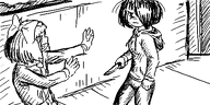 artist:oekakigod knife maya meta:rijkskunst mymy oekaki stabbing // 500x250 // 63KB