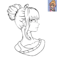 artist:fran_zellig black_and_white blonde_hair high meta:general_fanart partially_dyed_hair portrait smirk undershirt white_void wifebeater yfke // 2048x2048 // 211KB