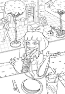 bike black_and_white bomb comic explosive fisheye_(drawfag) headphones maya meta:rijkskunst mymy niggerwiggle outside smug stroopwafel tree wip // 1387x2012 // 326KB