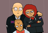 bald blue_eyes bold brown_eyes coco dutch_flag freckles green_eyes hoodie maya milktag_(gamma) mymy patch skinheads skull skull_and_bones text voc // 1080x744 // 73KB