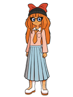ai ai_generated beanie boot boots bow glasses hat long_hair mymy necklace no_background orange_hair skirt skirt_with_pocket soytan tie transparent_background variant:soytan // 1200x1600 // 960KB