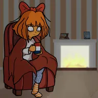 artist:gr8submarine blanket coco cozy cup fireplace framed_picture hot_chocolate maya meta:general_fanart mug mymy night photo ship socks // 2000x2000 // 194KB