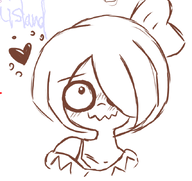 artist:gussywussy blank_background blush blushing heart maya meta:general_fanart single_color_background single_colour_background undershirt white_background white_void wifebeater // 661x623 // 135KB