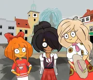 buildings coco dress flowers fountain hat looking_at_viewer maya meta:general_fanart mymy outside poland polish polish_clothing polska smiling unknown_artist // 1440x1243 // 188KB