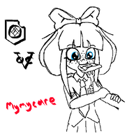 artist:yosack_jaki blue_eyes bow eating fork freckles meta:rijkskunst mymy mymy_care skirt stroopwafel tie voc white_void // 579x611 // 10KB