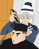 barber beanie beanie_with_earflaps haircut hat line_me_up meta:general_fanart stan wiel // 640x808 // 121KB