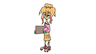 artist:talentless_animator holding meta:general_fanart milktag_(proper) sign transparent_background yfke // 1600x900 // 148KB