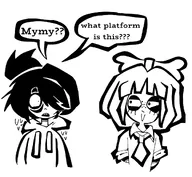 black_and_white freckles hoodie live_leak maya meta:general_fanart mymy question_mark question_marks speech_bubble text text_bubble unknown_artist white_void // 1080x998 // 62KB