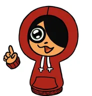 black_hair fun_fact green_eyes hand hoodie index_finger_pointing_upward maya meta:general_fanart month_open open_month peeb_in_hoodie pointing_up question variant:peeb white_void // 750x781 // 145KB