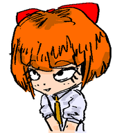 artist:fantomas bow freckles looking_up meta:general_fanart mymy no_background orange_hair tie transparent_background // 320x370 // 13KB