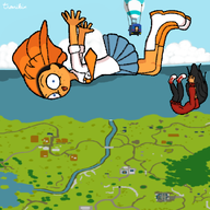 artist:tronikin coco falling fortnite maya meta:general_fanart mymy parody squads trio // 600x600 // 256KB