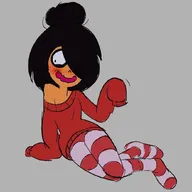 awkward blushing laying_sideways looking_away maya mayar_from_selling meta:general_fanart smiling unknown_artist // 846x846 // 36KB