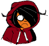 frown hair_covering_eye hair_over_eye hair_over_eye_(maya) high_pixel_art hood_up hoodie hoodie_strings looking_at_viewer maya meta:general_fanart pixel_art tag unknown_artist white_void // 189x174 // 1.6KB