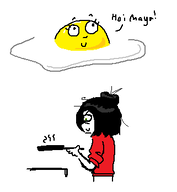 artist:squidytheone coco egg evil food maya meta:general_fanart // 321x348 // 5.4KB