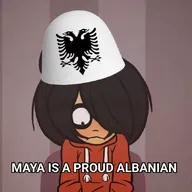 albania blush chair english_text gemtag green_eyes hair_bun hair_covering_eye hair_over_eye hair_over_eye_(maya) hat hoodie hoodie_strings maya text trichophagia // 640x640 // 24KB