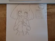 artist:lidlyarts blush dress_shirt dutch_text freckles meta:general_fanart mymy nervous pencil_(medium) skirt sweat sweating text // 1200x900 // 134KB