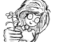 black_and_white coco flower looking_at_viewer meta:rijkskunst oekaki // 336x250 // 27KB