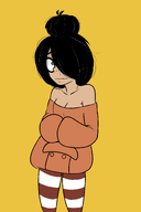 drawing looking_at_viewer maya meta:general_fanart nervous sweater // 1600x2400 // 424KB