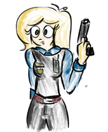 bbwtag belt blonde brown_eyes coco guard gun meta:general_fanart tagme unknown_artist // 505x614 // 328KB
