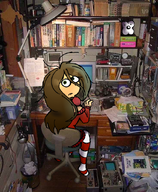 artist:animato headphones irl_background maya meta:general_fanart // 735x894 // 1.2MB