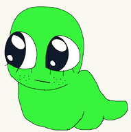cursed green slug variant:soymy worm // 683x687 // 24KB
