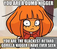 blue_eyes bow computer english_text freckles laptop meme mymy nigger niggerwiggle official_art text tree // 546x470 // 97KB
