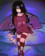 artist:asikku bed blobfish looking_at_viewer maya meta:general_fanart // 1080x1350 // 212KB