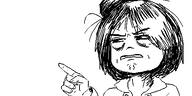 artist:oekakigod concerned maya meta:rijkskunst oekaki off_model pointing sketch // 500x250 // 42KB