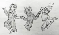 artist:midkyk coco dancing maya meta:general_fanart milktag_(proper) mymy no_color pagan ritual sketch smiling // 1024x618 // 154KB