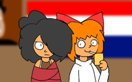 annoyed dutch_flag juicebox maya meta:general_fanart mspaint mymy smiling tied_up // 1156x720 // 160KB