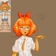 artist:smartchaosxdd cyrillic green_eyes meta:general_fanart milktag_(pre-release) mymy pointing tagme // 1280x1280 // 1.1MB