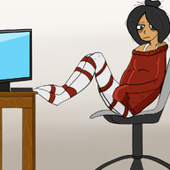 chair computer desk drawing frown keyboard looking_at_viewer maya meta:general_fanart sad sitting // 1000x1000 // 365KB