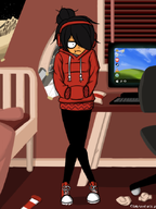 artist:cam bed chair computer desk headphones keyboard maya mayas_room meta:general_fanart milktag_(proper) tissue window // 488x651 // 155KB