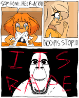 ack bald biting_lip bloodshot_eyes choking coco crying evil glasses meta:rijkskunst milktag_(proper) mymy ongezellig orange_skin rape red_eyes stubble subvariant:cobson_front2 subvariant:hornyson text variant:cobson // 2012x2512 // 120KB