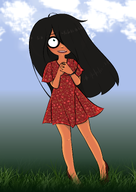 alternate_outfit artist:lidlyarts clouds dress grass hands_together looking_up maya meta:duplicate meta:general_fanart outside red_dress smiling spice_trade_the_movie // 2480x3508 // 2.9MB