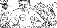 anonygate chud coco glasses laughing maya meta:rijkskunst mymy nerf_gun oekaki surprised tongue troonjak // 500x250 // 35KB