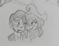 artist:midkyk looking_at_each_other meta:general_fanart no_color romance ship sketch tryn wiel // 2184x1718 // 1.6MB