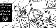 black_and_white caption frown goyslop maya meta:rijkskunst oekaki ordering sweating // 500x250 // 35KB