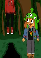 ack artist:strawberry forest freckles hanging her_face_would_be_redder_and_her_eyes_would_be_bloodshot_(i_know_from_experience_sadly) logan_paul maya meta:general_fanart mymy orange_hair pants parody shoes Suicide_forest tree // 1448x2048 // 293KB