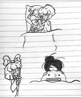 artist:entiral black_and_white blobfish bodypillow kid maya meta:rijkskunst mymy niggerwiggle sleeping // 1080x1305 // 722KB